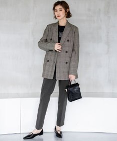 23区 L 【撥水加工/洗える】ドライ2WAYストレッチ テーパード パンツ