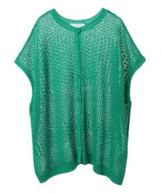 Green Parks 透かし柄ポンチョニットカーディガン