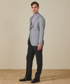 GOTAIRIKU 【CANONICO/カノニコ】サキソニーウールコットンブレンド ジャケット_グレー千鳥柄