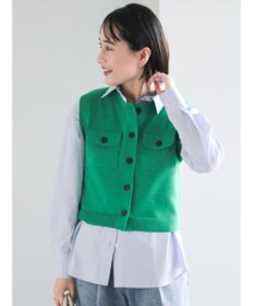 Te chichi ポケット付きニットベスト