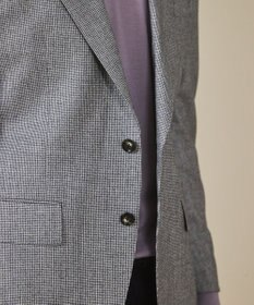 GOTAIRIKU 【CANONICO/カノニコ】サキソニーウールコットンブレンド ジャケット_グレー千鳥柄