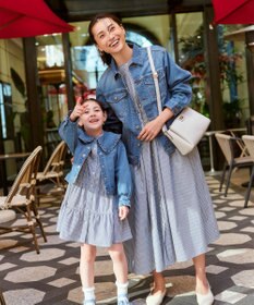 ANY KIDS ストライプ シャツ ワンピース