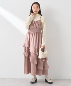 earth music&ecology ラッフルティアードキャミワンピース