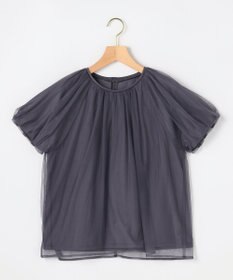 組曲 【先行予約】コットンポンチ チュールレイヤード カットソー