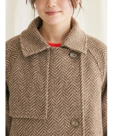 CRAFT STANDARD BOUTIQUE ウール混ガンパッチロングコート