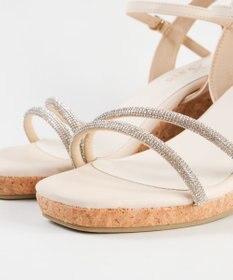 BONTRE 【pied du lapan/ピエドラパン】ビジューベルトウエッジサンダル/50756ZI