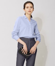 ICB L 【洗える】 コンパクトスムース シャツカラーカットソー