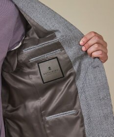 GOTAIRIKU 【CANONICO/カノニコ】サキソニーウールコットンブレンド ジャケット_グレー千鳥柄