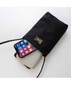 UNBILLION VERYコラボ ペルケ perche / 牛革フラップナイロンショルダーバッグ