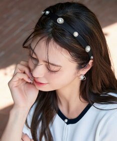 Tiaclasse ビジュー付きカチューシャ