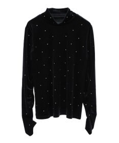 Green Parks ラインストーンハイネックトップス