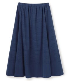 UNFILO L 【セットアップ着用可/ウエストゴム】FINE MOVE パンチング ドット スカート