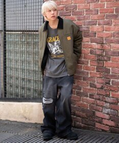 WEGO 【ユニセックス着用ITEM/MLサイズ展開】ワーカーズキルティングZIPジャケット