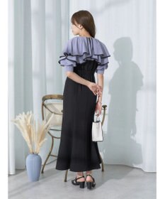 earth music&ecology パイピング衿付きドッキングワンピース