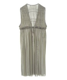 Green Parks メッシュシャーリングレイヤーワンピース