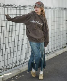 WEGO 【ユニセックス着用ITEM】ピグメントラメグラフィックプルパーカー