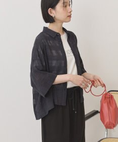 AMERICAN HOLIC シアーチェックショート丈シャツ