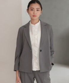 組曲 【WEB限定】ジョーゼットジャージー ジャケット グレー系