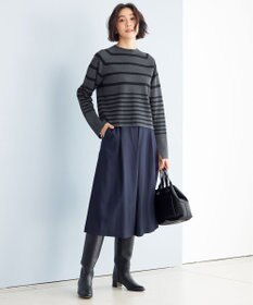 自由区 【洗える】ウォッシャブルウールサキソニーキュロット パンツ