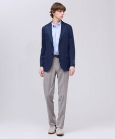 J.PRESS MEN 【セットアップ対応 / ストレッチ性 / 接触冷感 / 洗える】ニューコンセプトウール サマースラックス
