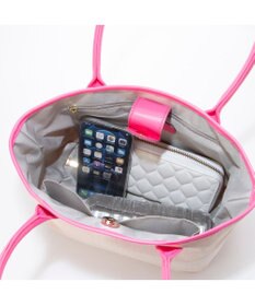 UNBILLION ペルケ perche / キャンバス・蛍光シープレザートートバッグ