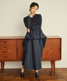 #Newans 【撥水/マシンウォッシャブル】クリオネシルエットコンビドレス