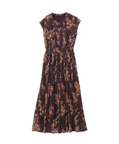 YECCA VECCA ぼかし柄プリーツワンピース