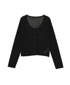 earth music&ecology シアーリブカーディガン