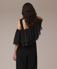 GRACE CONTINENTAL フリルケープサロペット