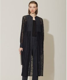 ICB 【洗える】ナイロンラッセルレース シャツワンピース