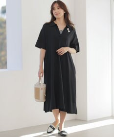 組曲 クリアストレッチスキッパーニット ワンピース