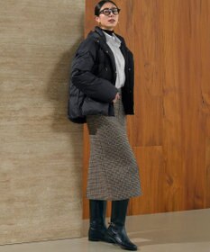 23区 【見上愛さん着用】ボンディングチェックツイード Iライン スカート