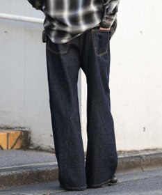 WEGO 【ユニセックス着用ITEM/SMLサイズ展開】カバーフィットバルーンデニムパンツ