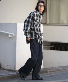 WEGO 【ユニセックス着用ITEM/SMLサイズ展開】カバーフィットバルーンデニムパンツ