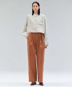 BEIGE， 【洗える・Oggi 11月号掲載】HAMLIN / コットンストレッチ2タックワイドパンツ