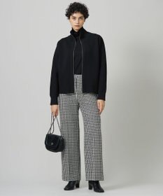 ICB L ハウンドトゥースツイード ワイドストレートパンツ