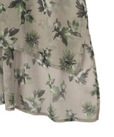 YECCA VECCA フラワー柄シアーロングシャツ