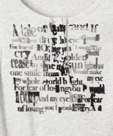 WEGO ヘンリーネックグラフィックピチトップス