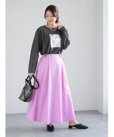 Te chichi 箔プリントロングTシャツ