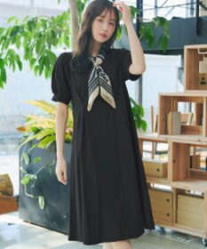 Tiaclasse 【おのののかさん着用】「サマケア」パフスリーブAラインワンピース