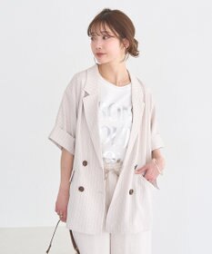 earth music&ecology 【セットアップ対応】リネンライクダブルジャケット