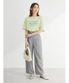 Green Parks きれいシルエットパンツ（ベルト付きとろみワイド）