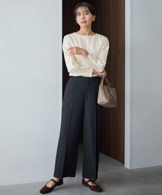 ANY L 【洗濯機可/ストレッチ/ウエストゴム/裏起毛】マルチファンクションストレッチワイドパンツ