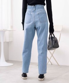 WEGO ウエストフリルマムデニムパンツ