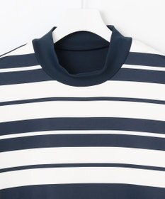 23区GOLF 【23Fondation】【吸水速乾/UVケア】ボーダー モックネック