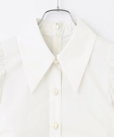 #Newans 【セレモニーにも】下から着られちゃう！尖り襟パフスリーブブラウス