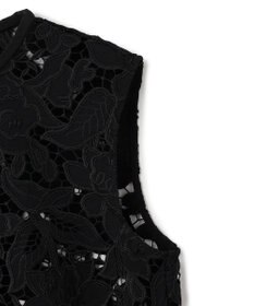 BEIGE， CITRINE / エンブロイダリーレースノースリーブブブラウス