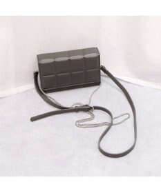 UNBILLION カシュカシュ cachecache / ブロック型押し2wayチェーンショルダー