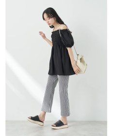 earth music&ecology ２ｗａｙショルダーシャーリングチュニック