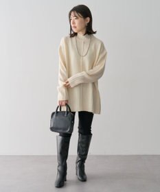 Green Parks 洗えるモックネックニットプルオーバー